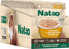 20/2.4oz Natoo Wet CAT- Chicken and brown rice recipe in broth - Dog/Cat Supplements